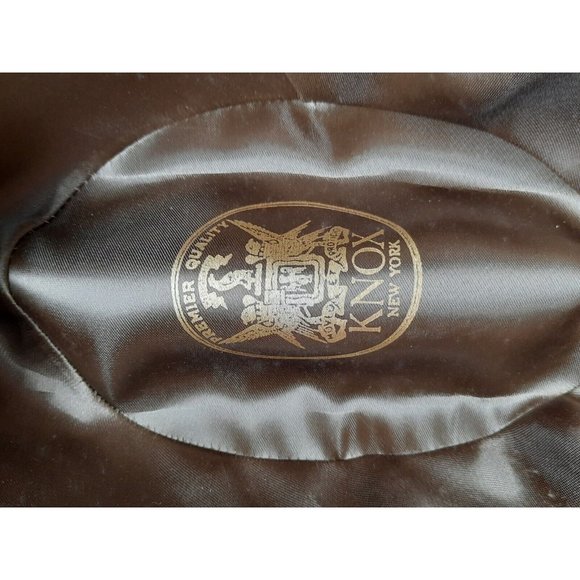 Vintage Knox New York Brown Leather Hat. Cuba/Mafia Gangster Hat. Size 7¼ - 7.25 - Picture 11 of 11